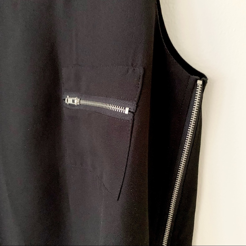 | madison black zipper side sleeveless blouse | - Picture 5 of 10